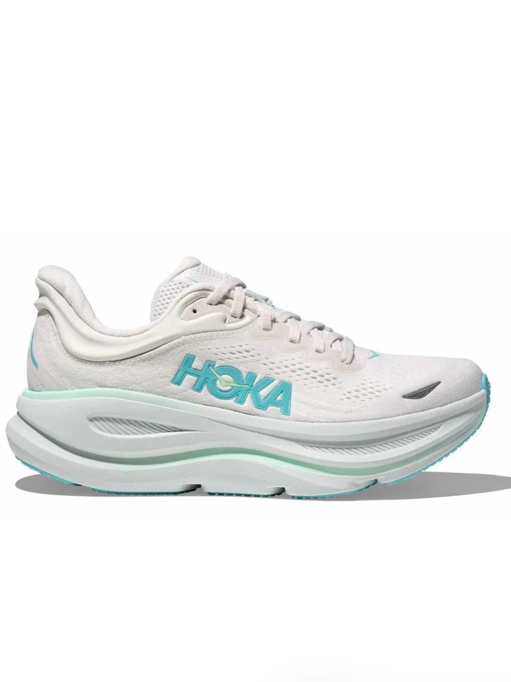 Hoka Women’s Bondi 9 Sneaker in Frost/Cielo Blue sizes 8, 8.5 New in Box